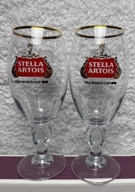 2026 FIFA World Cup Official Stella Artois Glass Goblet Limited - Set of 2